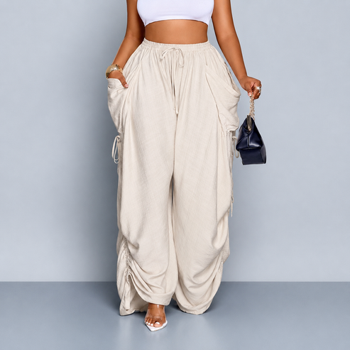 Luvani™ Wide-leg Drawstring Pants