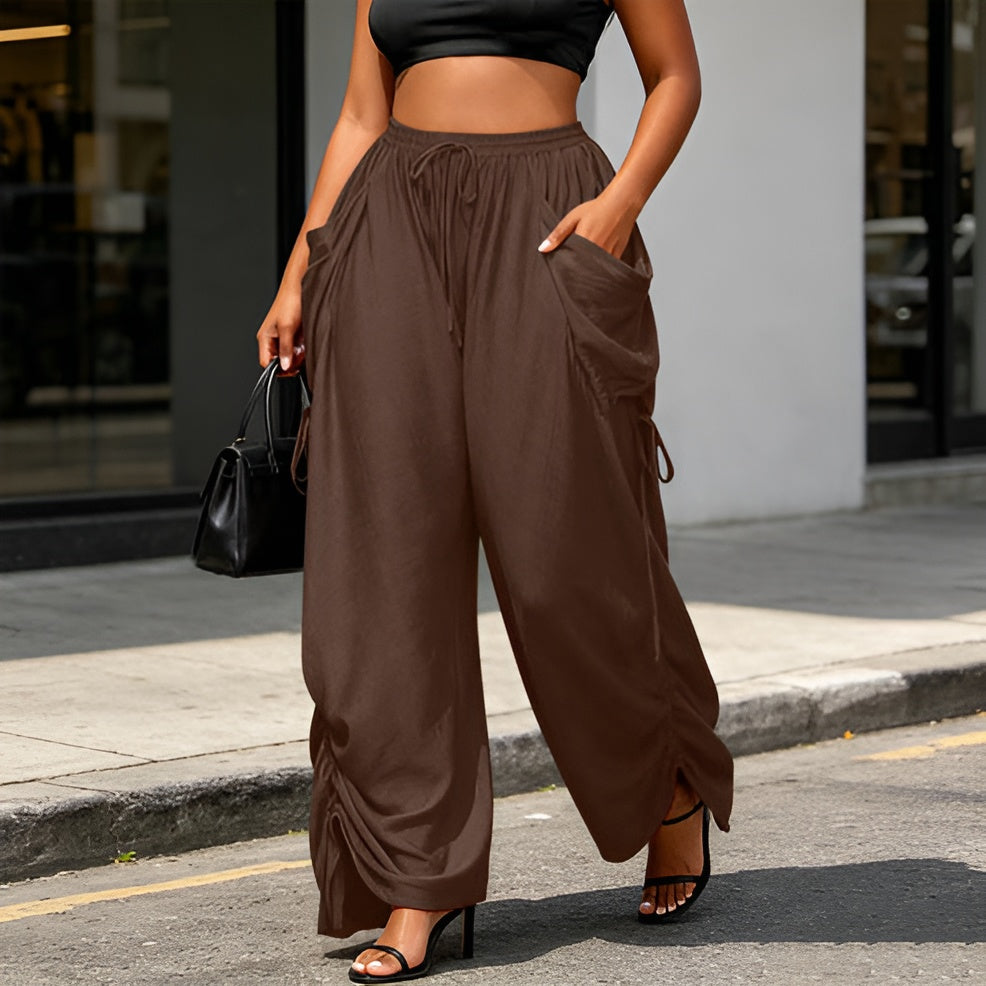 Luvani™ Wide-leg Drawstring Pants